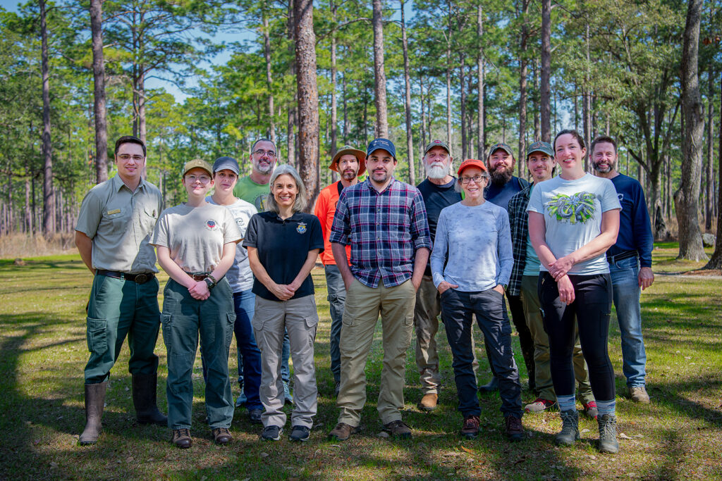 A group photo of participants from the workshop for indigo snake conservation.